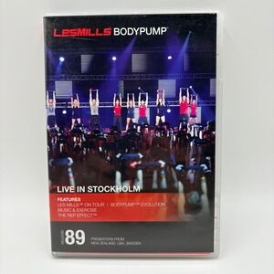 Les Mills Bodypump Release 89 Live in Stockholm DVD CD Booklet Set Good